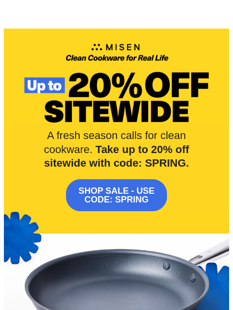 misen newsletter: Surprise! Up to 20% Off Sitewide