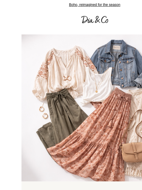 dia newsletter: Boho is Back with a Spring Upgrade