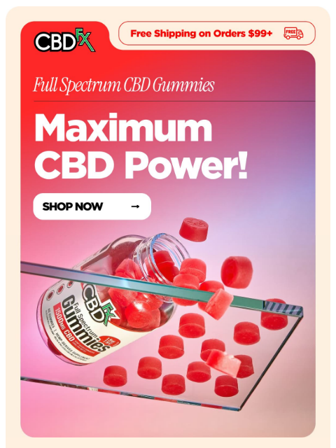 cbdfx newsletter: Berry, Berry Strong: High-mg Full Spectrum Gummies