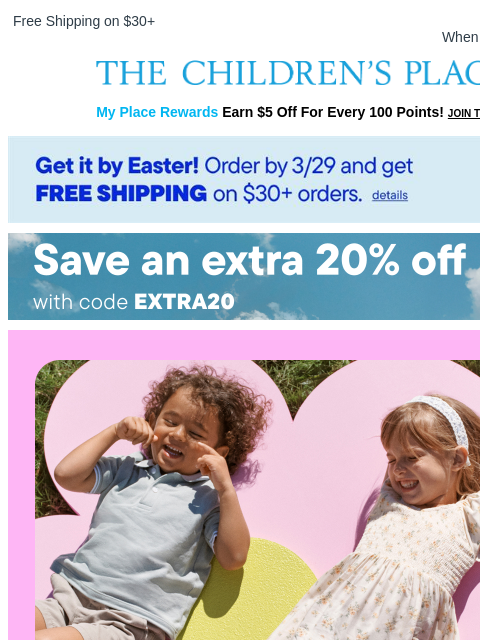 childrensplace newsletter: All Dressed Up for Easter Fun 🎉