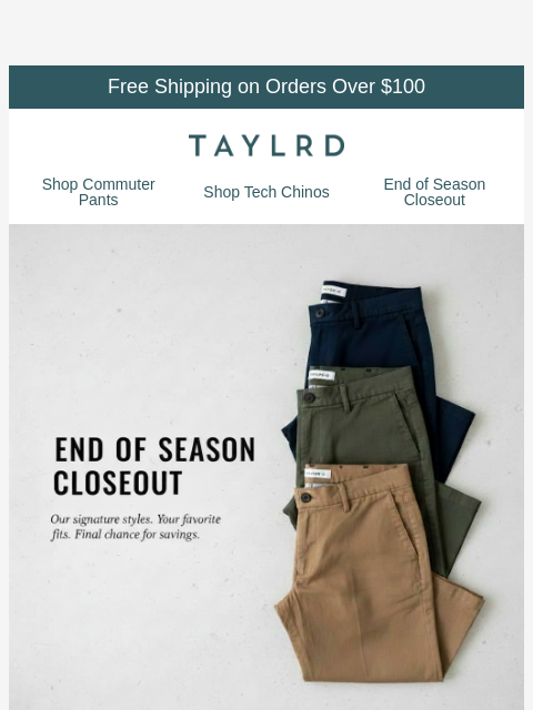 taylrd newsletter: [EVERYTHING MUST GO] Last day of winter. Last chan...