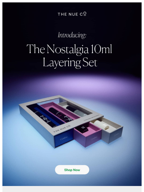 thenueco newsletter: Introducing: The Nostalgia 10ml Layering Set