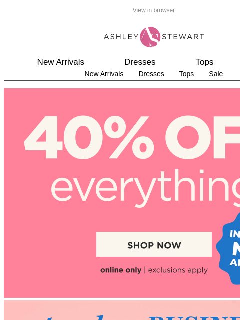 ashleystewart newsletter: Serving looks > Sending emails