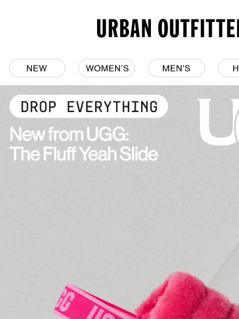 urbanoutfitters newsletter: New from UGG 🩷🤍🖤 Fluff Yeah Slide