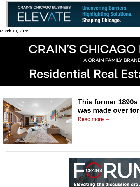 crainalerts newsletter: Former 1890s two-flat in Bucktown hits the market