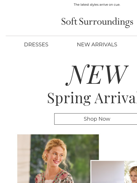 softsurroundings newsletter: New Arrivals for Spring Occasions