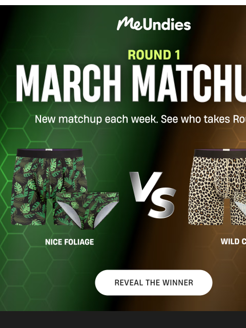 meundies newsletter: March Matchups start now