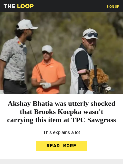 golfdigest newsletter: The new food item at the Masters, the headcover de...