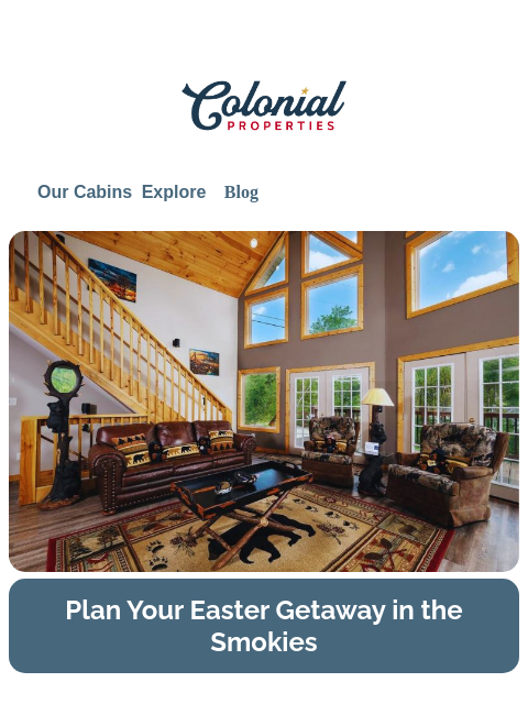 colonialproperties newsletter: Top 4 Easter Cabin Rentals in the Smoky Mountains ...