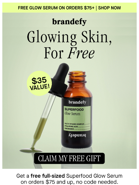 brandefyskin newsletter: Get glowing skin for free
