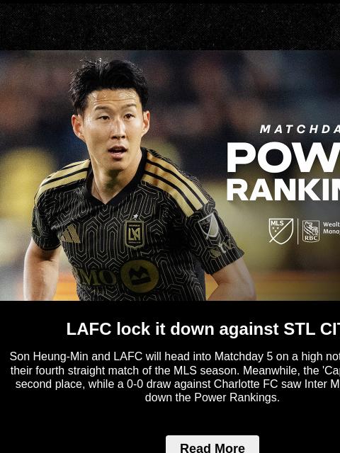 mlssoccer newsletter: LAFC hold top spot heading into Matchday 5