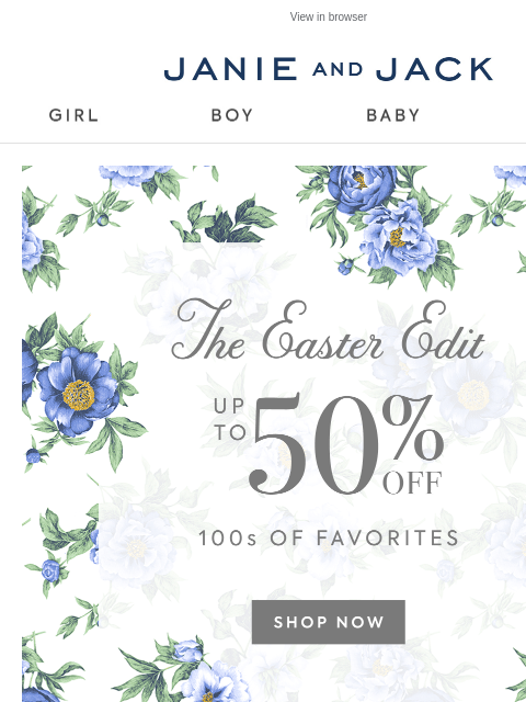 janieandjack newsletter: Inside: our latest spring styles