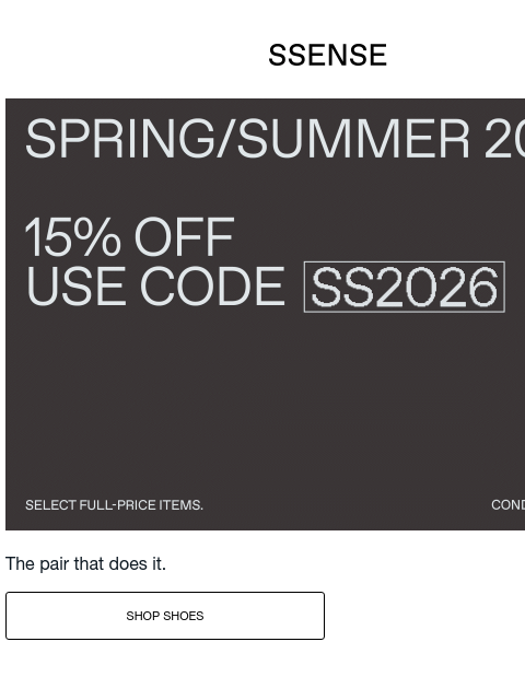 ssense newsletter: Spring's Major Footwear Moments