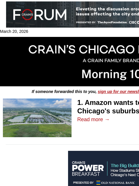 crainalerts newsletter: Amazon picks a fight with Costco, Walmart