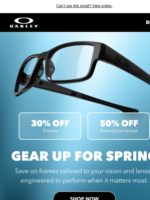 oakley newsletter: See Spring Differently