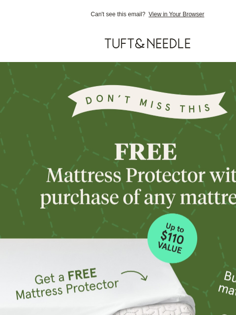 tuftandneedle newsletter: LAST CHANCE to get your FREE gift