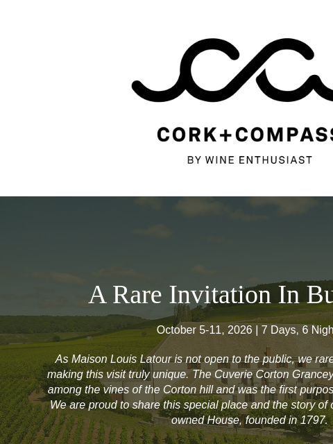 wineenthusiast newsletter: A Rare Invitation In Burgundy