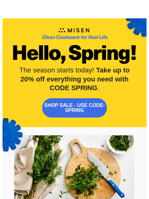 misen newsletter: Up to 20% Off Hosting Essentials