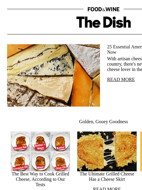 foodandwine newsletter: 25 Essential American Cheeses to Try Right Now