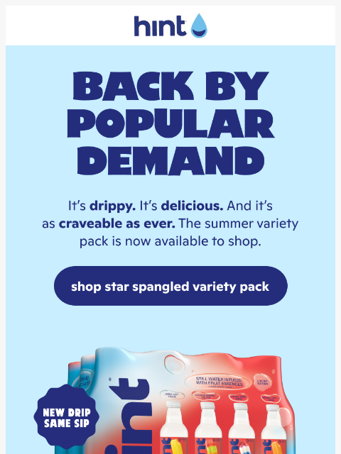 drinkhint newsletter: It’s baaaaaaaack!