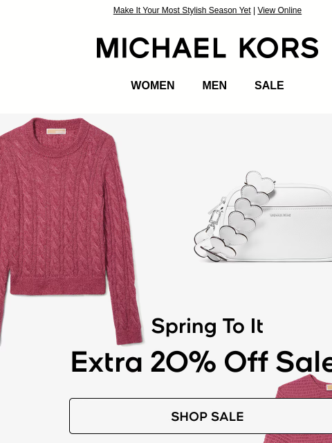 michaelkorsmail newsletter: Ring In Spring With An Extra 20% Off