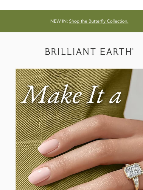 brilliantearth newsletter: Why three stone engagement rings are trending