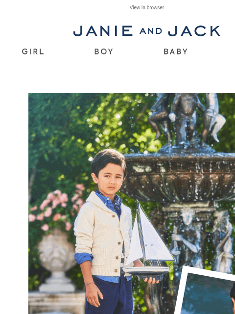 janieandjack newsletter: Set sale for spring: up to 50% off