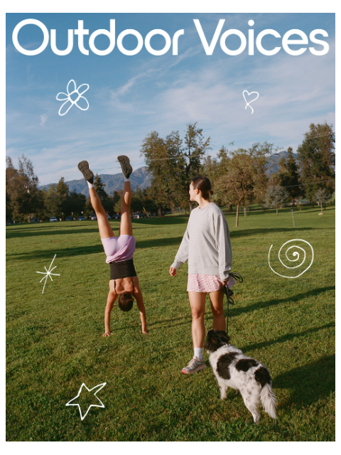 outdoorvoices newsletter: HEY, HI, HELLO SPRING