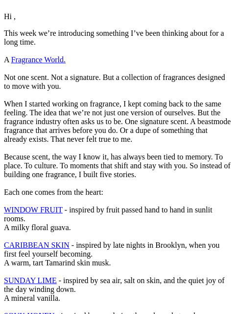 ouithepeople newsletter: I made a Fragrance World