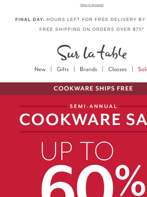 Don't miss our Cookware Sale! Up to 60% off brands like Scanpan, All-Clad, Le Creuset & more. ‌ ‌ ‌ ‌ ‌ ‌ ‌ ‌ ‌ ‌ ‌ ‌ ‌ ‌ ‌ ‌ ‌ ‌ ‌ ‌ ‌ ‌ ‌ ‌ ‌ ‌ ‌ ‌ ‌ ‌ ‌ ‌ ‌ ‌ ‌ ‌ ‌ ‌ ‌ ‌ ‌ ‌ ‌ ‌ ‌ ‌ ‌ ‌ ‌ ‌