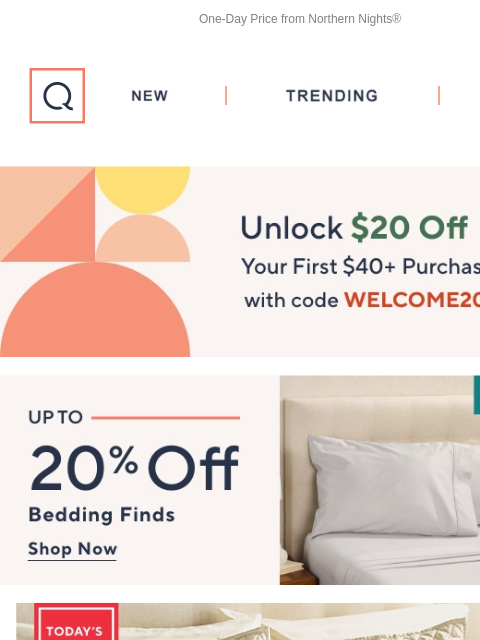 One-Day Price from Northern Nights® QVC New TRENDING DEALS Unlock $20 off Your First Purchase Bedding Sale Northern nights TSV Northern nights brand shop watch and win Header The Northwest Hugger Plush