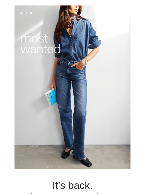 ayr newsletter: our most sold-out jean ever