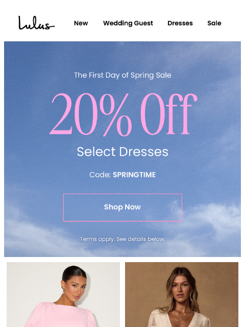 lulus newsletter: Spring Savings 🌸 20% Off  ​2000+ Items