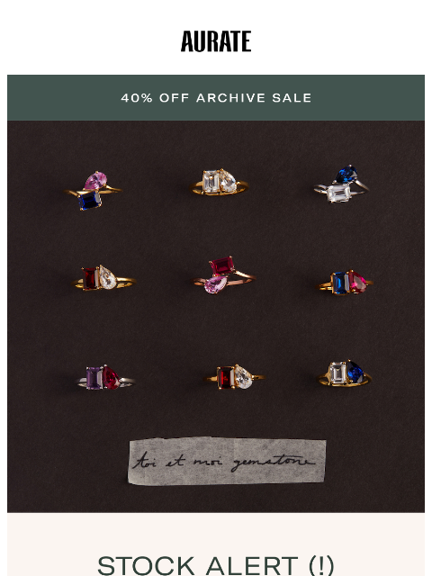 auratenewyork newsletter: LAST ONE LEFT!