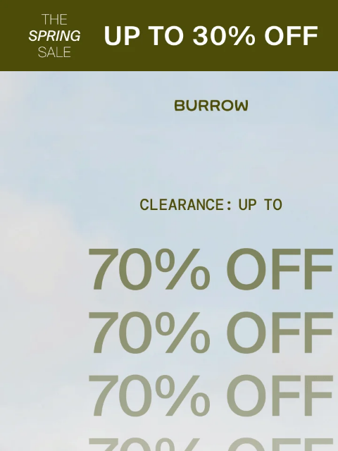 burrow newsletter: So Much on Sale Right Now