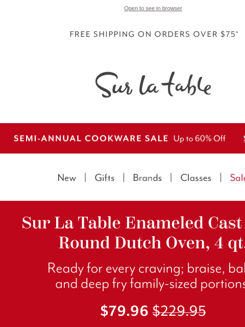 surlatable newsletter: This do-it-all dutch oven is now only $79.96!