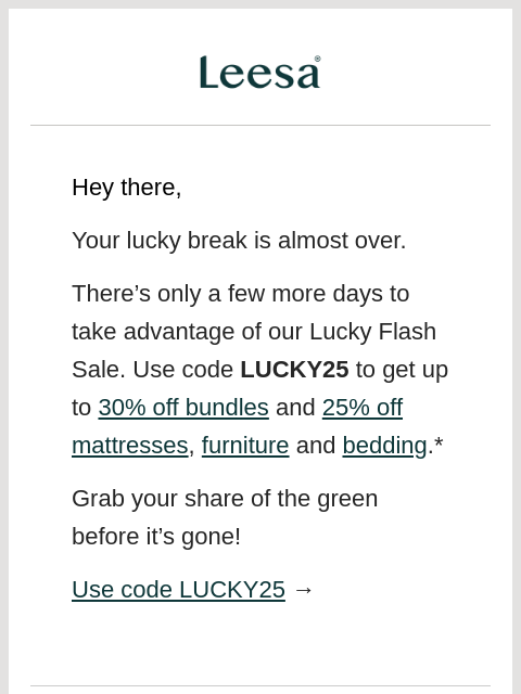 leesasleep newsletter: It ain’t over till it’s clover 🍀