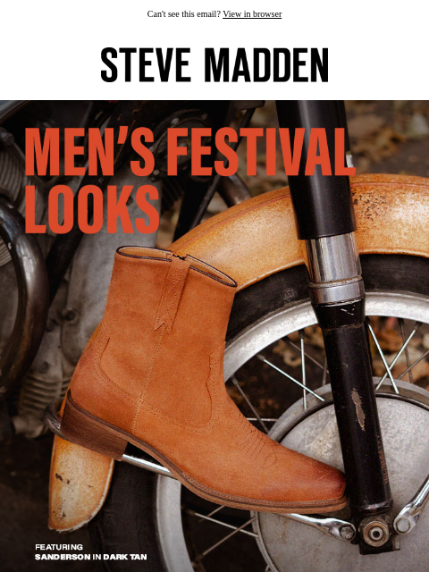 stevemadden newsletter: Festival For The Guys