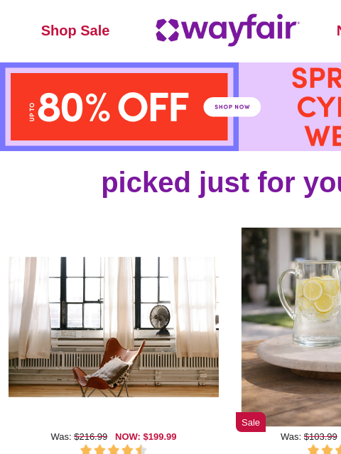wayfair newsletter: PORTABLE FANS 🚩 HUGE SAVINGS 🚩 SPRING CYBER WEEK...