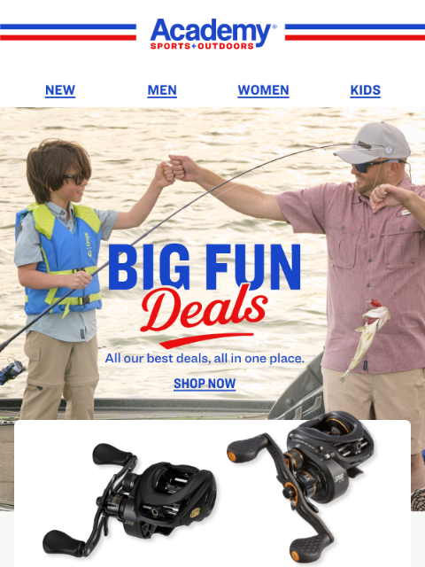 academy newsletter: SAVE 20% on Lew's Rods and Reels