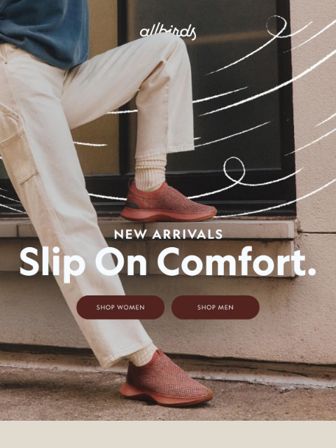 allbirds newsletter: Go Ahead. Try Some New Slip-Ons. 😎