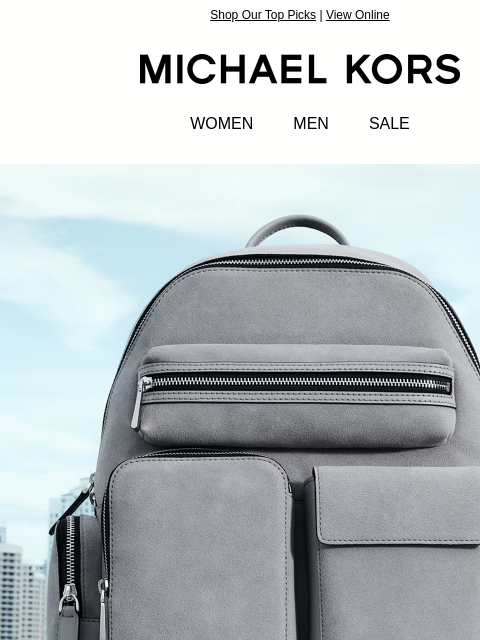 michaelkorsmail newsletter: FYI: Men’s Bags Are An Extra 20% Off