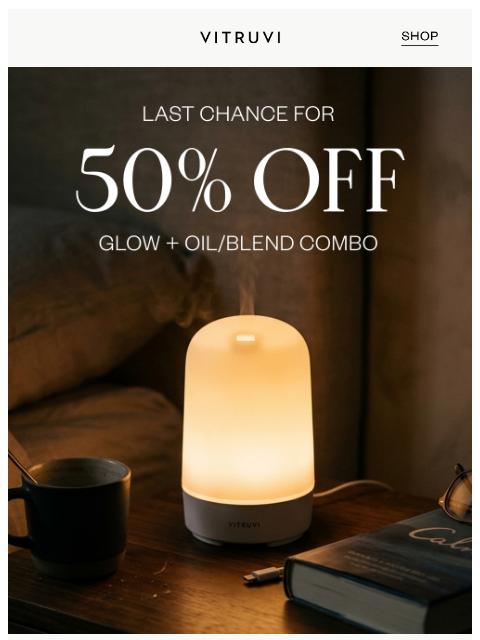 vitruvi newsletter: Final Hours For 50% OFF Glow + Scent Combo 🌟