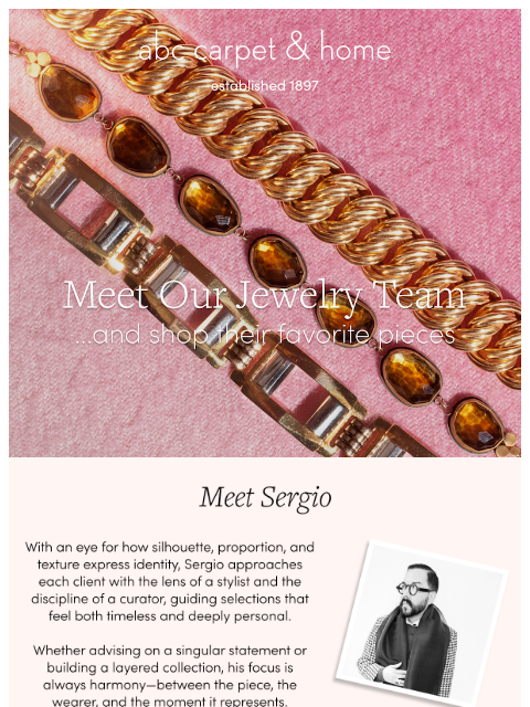 abchome newsletter: Meet Our Jewelry Team!