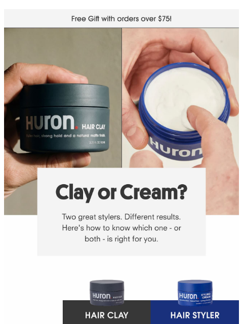 usehuron newsletter: Clay or Cream?
