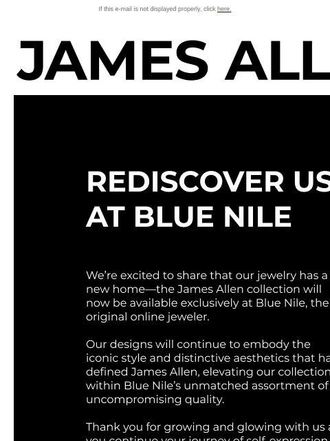 jamesallen newsletter: Our Collection Has A New Home