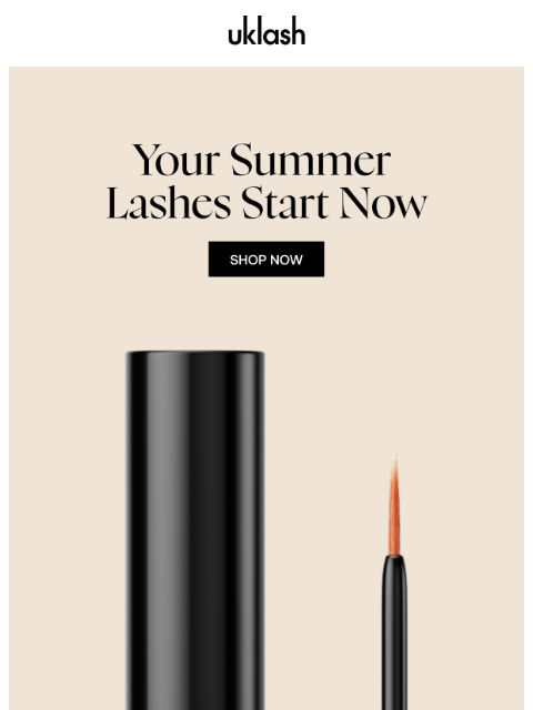 uklash newsletter: Longer lashes by summer? Start here 💛