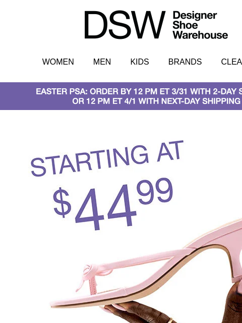 dsw newsletter: Dressy heels starting at $44.99