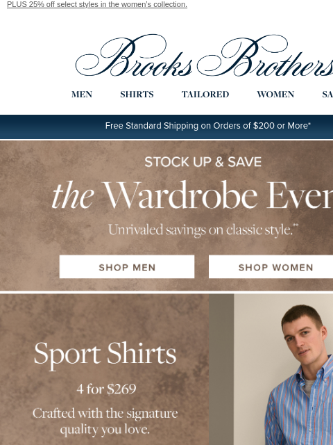 brooksbrothers newsletter: Ends tomorrow: savings on shirts, polos, and more…