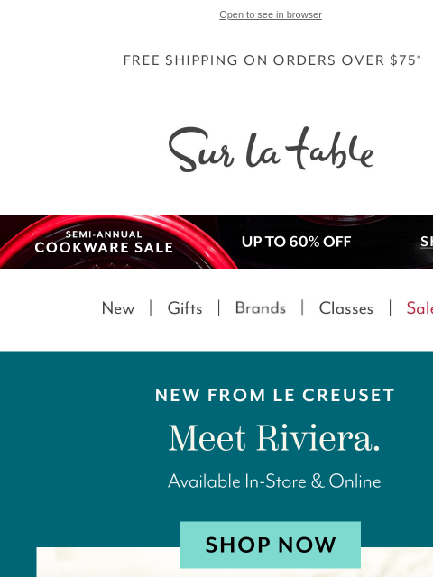 surlatable newsletter: Le Creuset's newest color is making a splash.